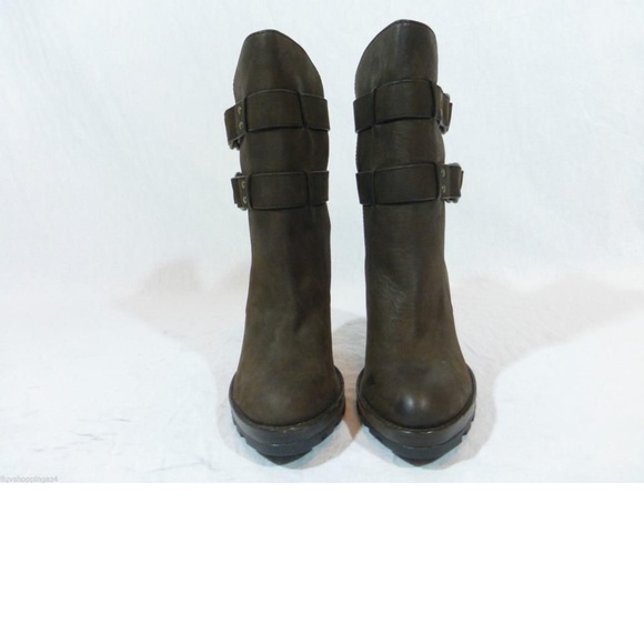 NEW Coach Espresso Brown Leather Mid Calf Boot  Final Price - Picture 2 of 8